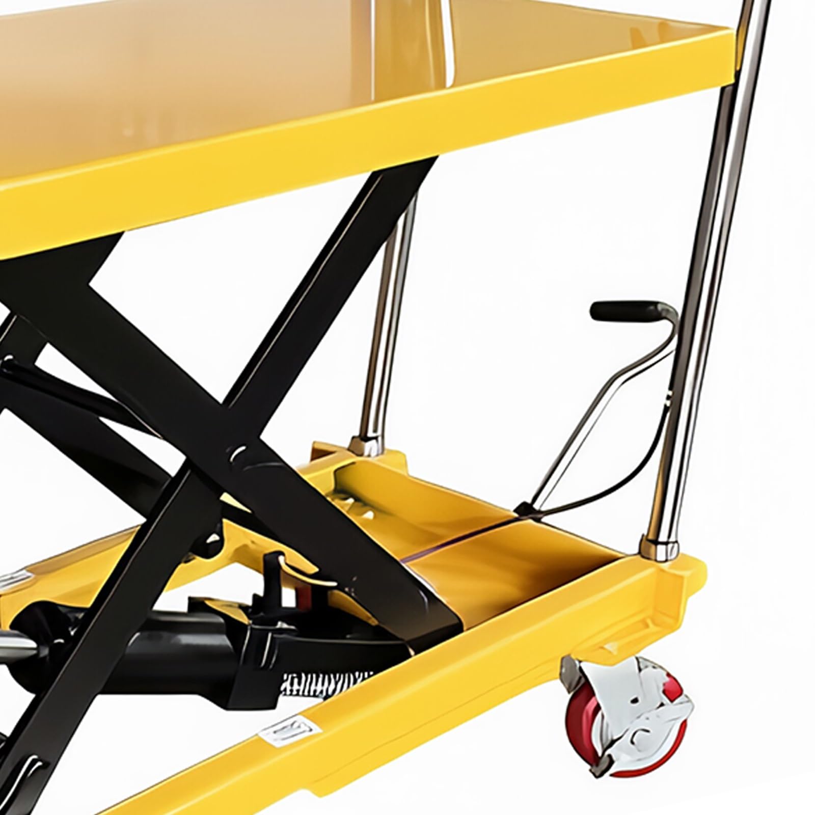 Transpallet a Spinta con Pompa a Mano Carrello con Piattaforma di Sollevamento Idraulico, capacità 150 kg, Altezza 72 cm, for la movimentazione dei Materiali Transpallet