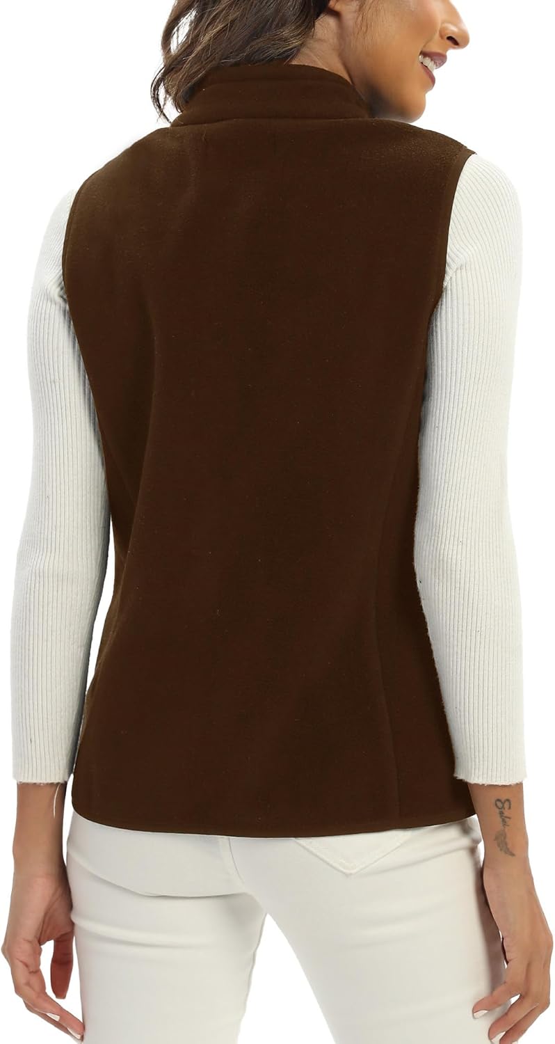 Argstar Women's Fleece Vest, Sleeveless, 6 Pockets, Lightweight, Casual, for Daily Life and Outdoor Activities - Image 6