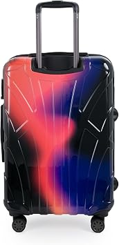 SUITLINE - Set of 3 TSA Suitcases Neon Red Hard shell trolley with swivel wheels