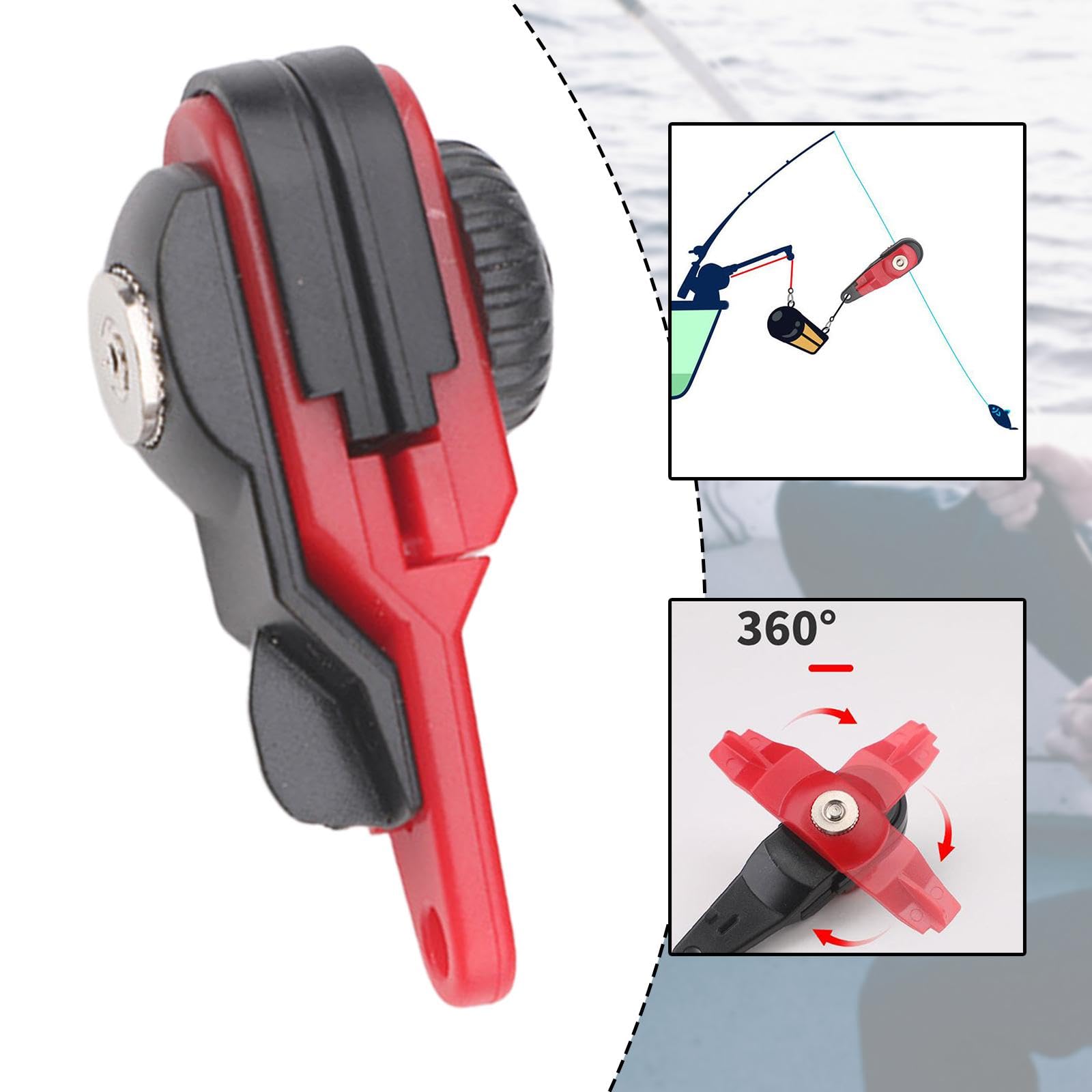 QSTDGVPW Power Grip Release Clip Downrigger Line Release Clip Fishing Equipment Fishing Line Snap Clamp for Kite Sea Boat Trolling, S