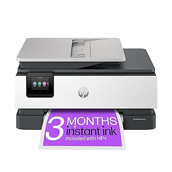 HP OfficeJet Pro 8122e All-in-One Printer, White/Grey