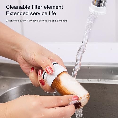 Miniatura 3 de Filtro de agua para grifo, sistema de filtro de grifo de agua del grifo, purificador de agua se adapta a grifos estándar para el hogar, cocina, baño