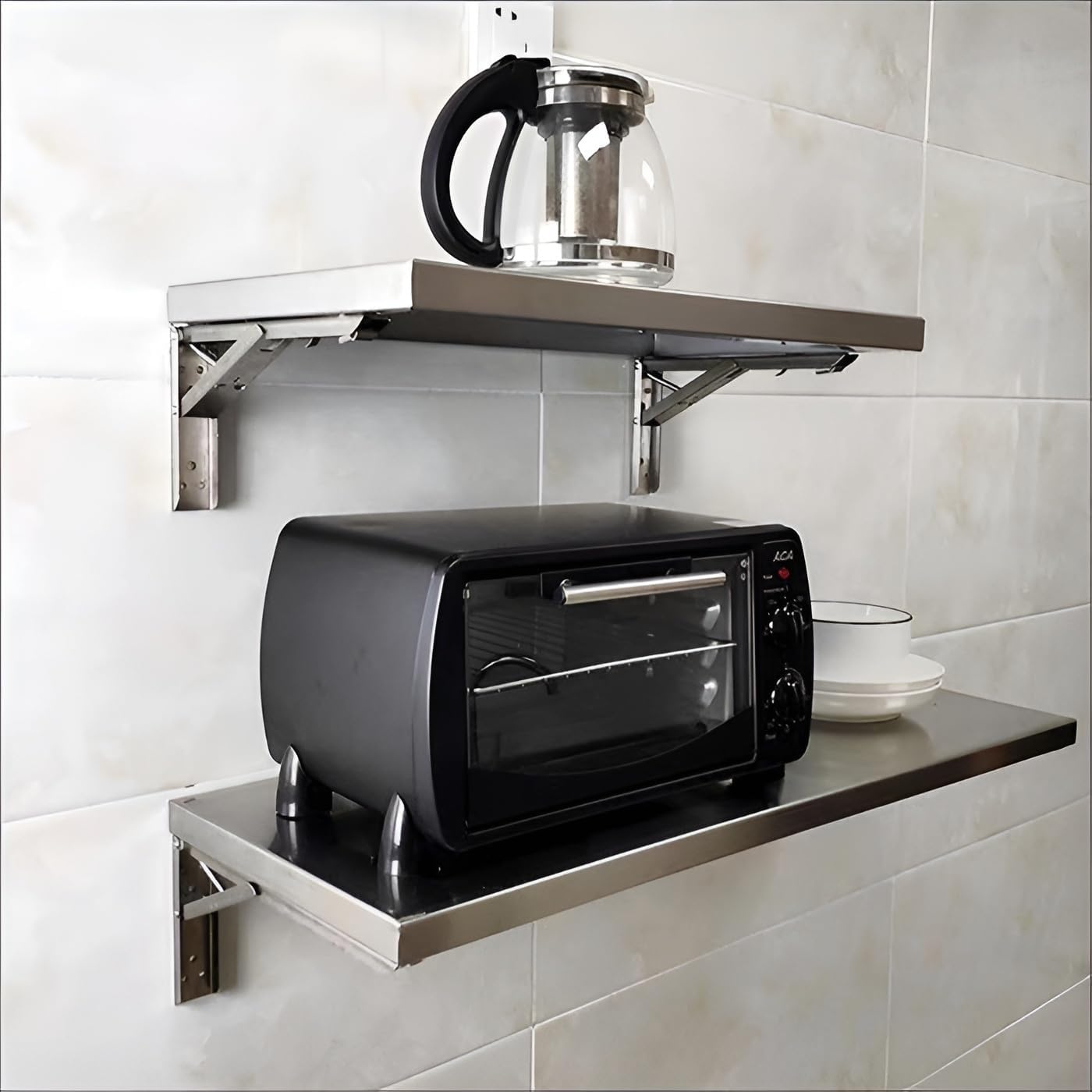 壁掛け式折りたたみテーブル ノートパソコン用 ステンレススチール304 コンパクト 省スペース ダイニングデスク フローティングデス