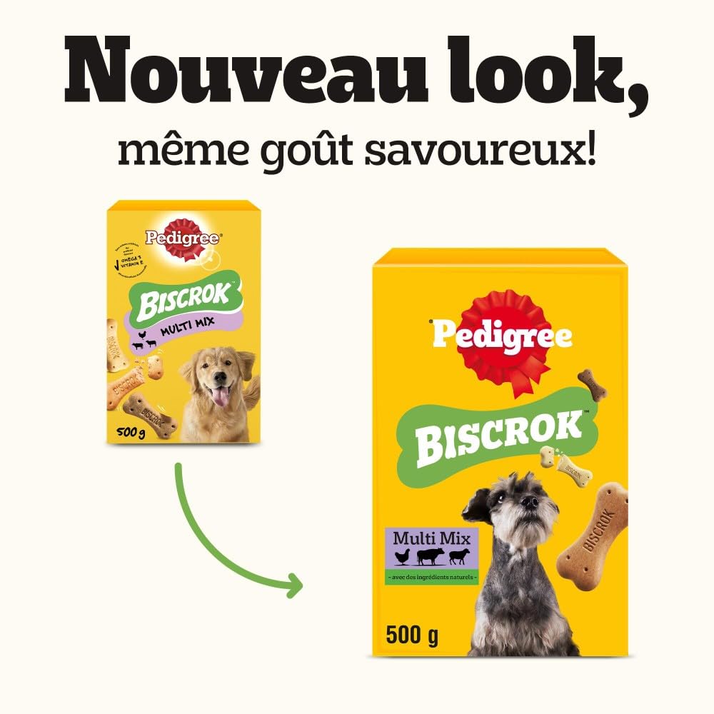 Pedigree Biscrok Multi Mix 500 g friandises pour Chien (Pack de 12)