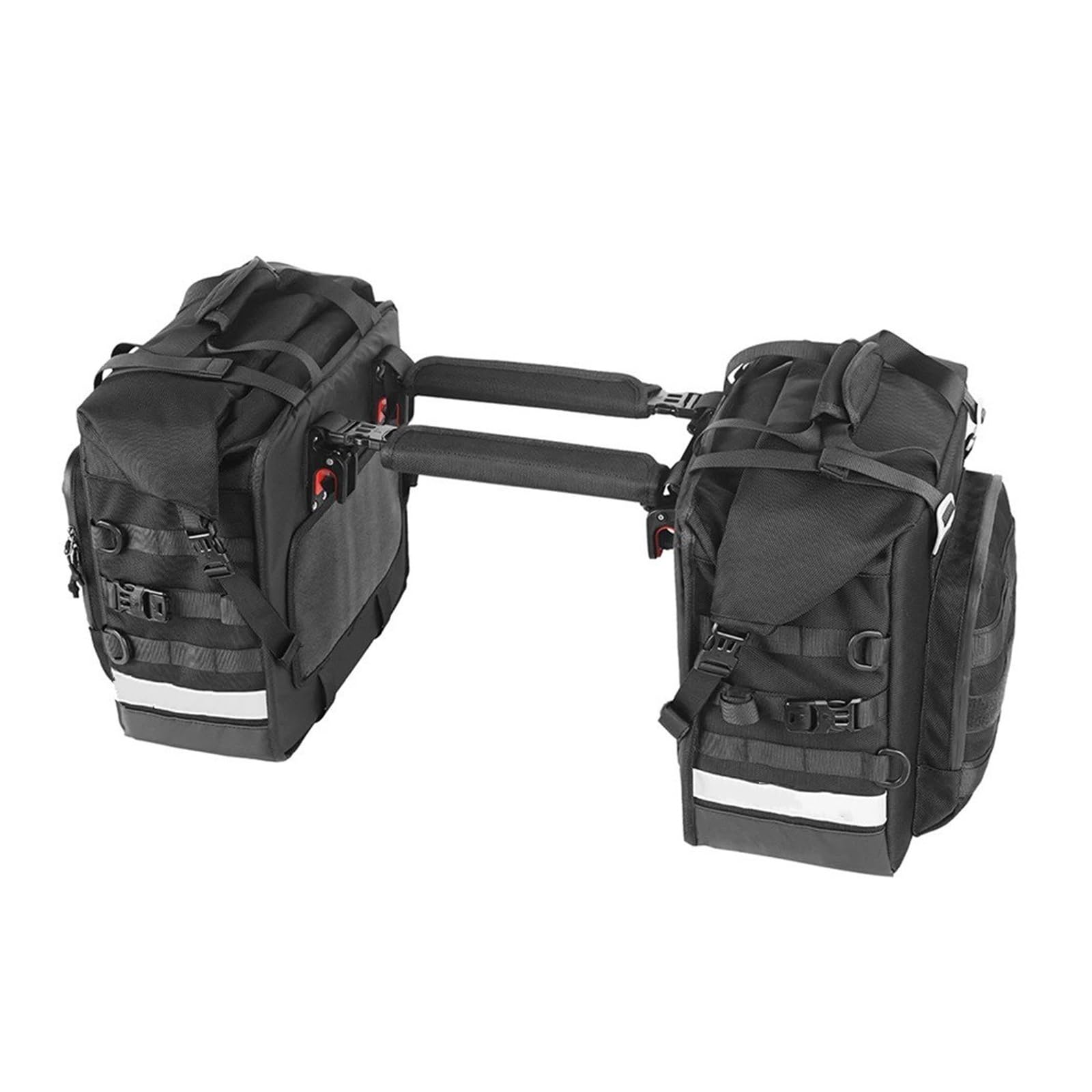 Top Case Motos Bolsa Lateral para Motocicleta 2 Uds. 25L Cubo 3D Anticaída Liberación Rápida Caja para SILLÍN Equipaje Viaje Montar Bolsa De Moto