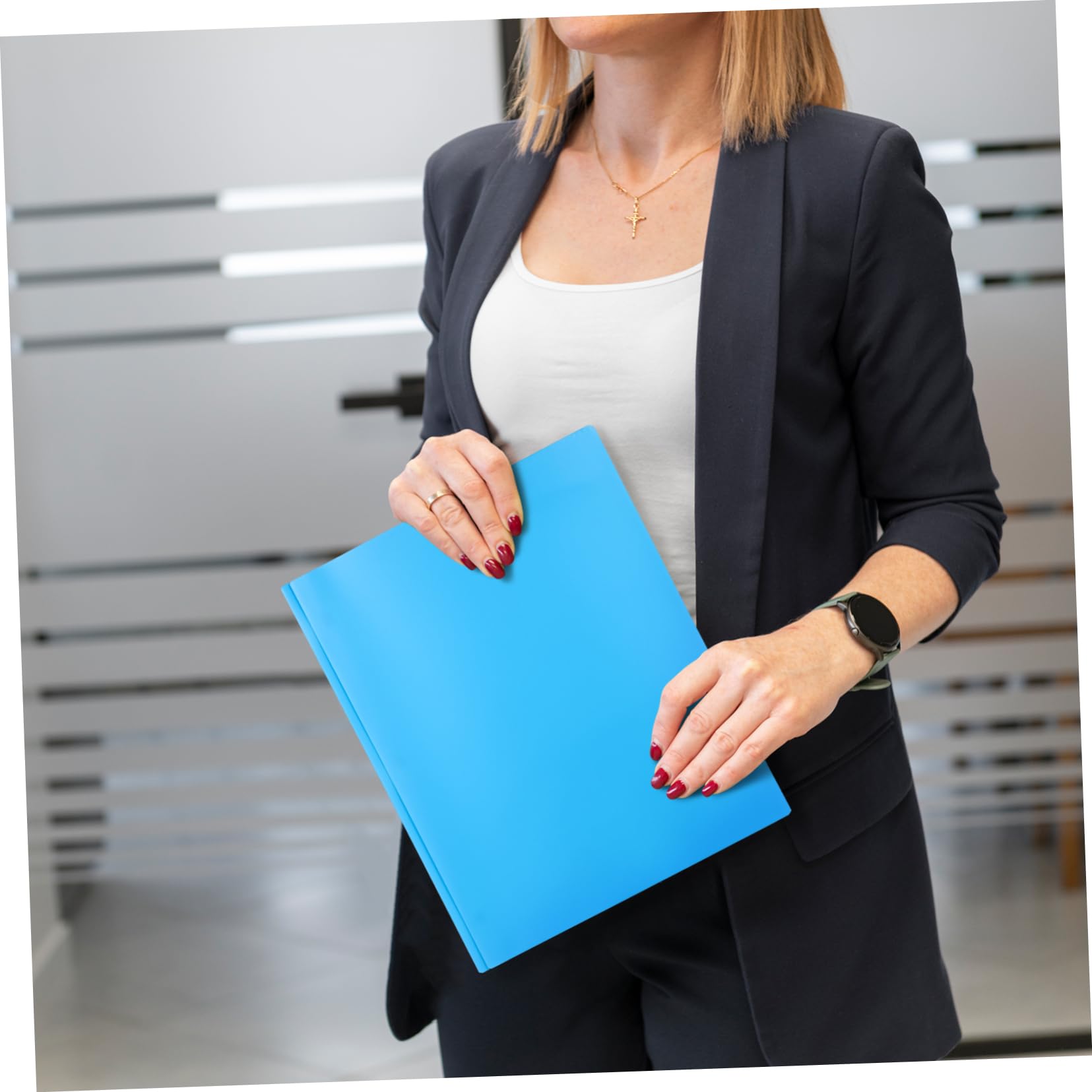 Operitacx 9stücke Ordner Kunststoff-organizer Präsentationsmappen Doppeltaschen und Aktenordnern für Dokumentenorganisation und Aufbewahrung im Homeoffice und Büro