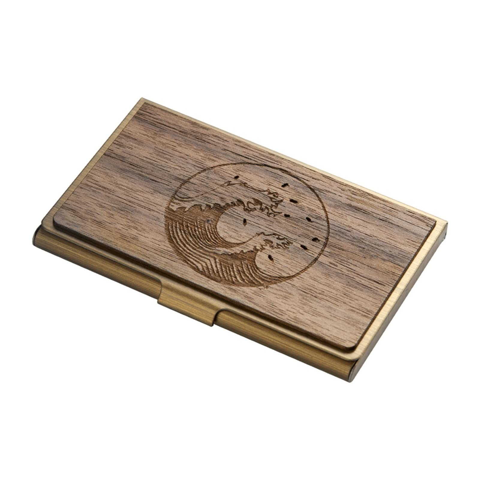 Pudełko na wizytówki kreatywne etui na wizytówki ze stali nierdzewnej wysokiej klasy biznes metalowy wizytownik przenośny męski i żeński etui na wizytówki pudełko (A)