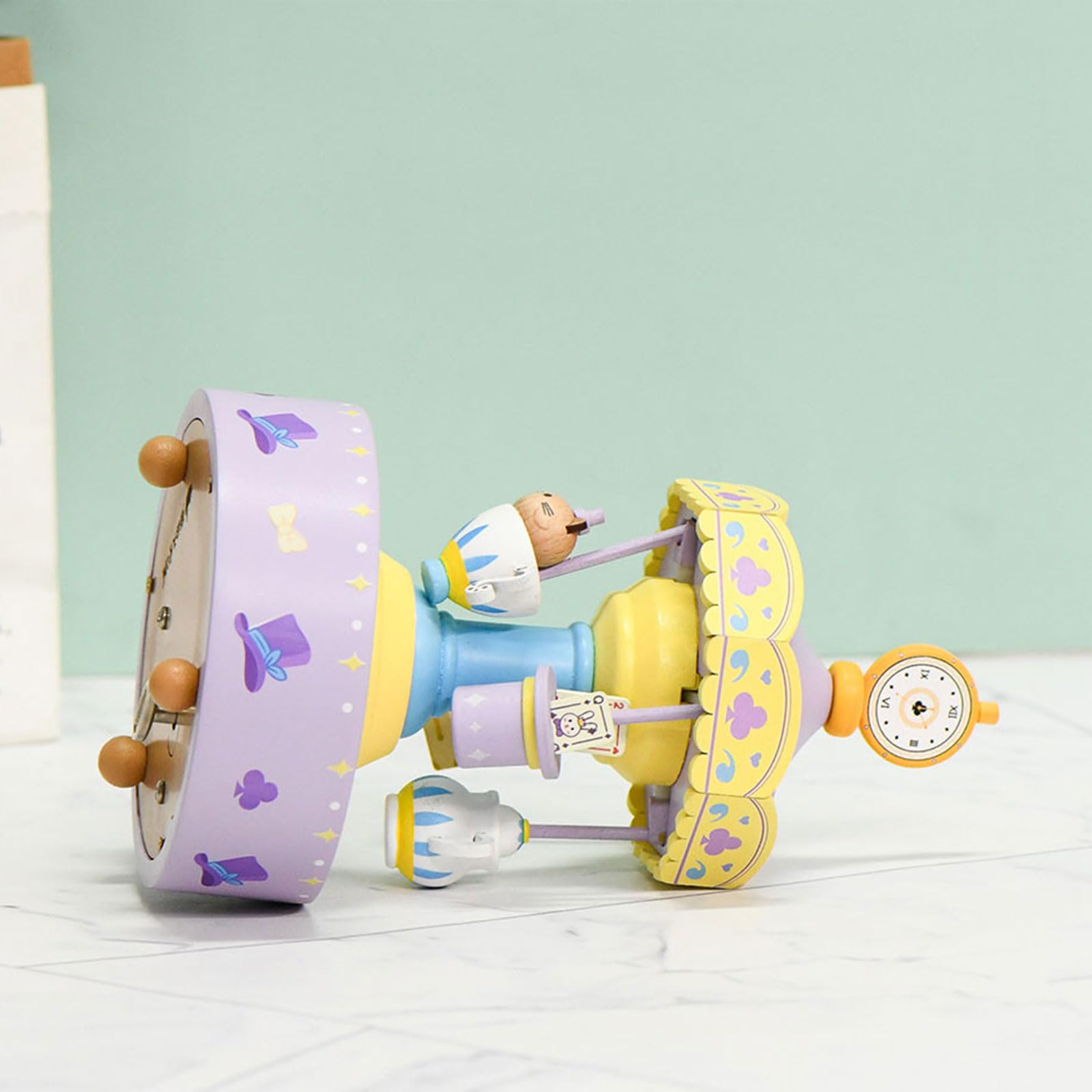 Carillon in legno con melodie classiche rotanti, per la cameretta dei bambini, regalo di compleanno