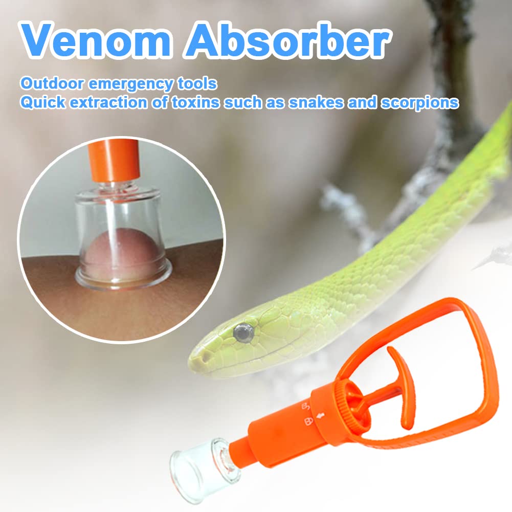 Medical Supplies - Bomba extractora de veneno de primeros auxilios, succión al aire libre y portátil con una sola mano para eliminación de serpientes, abejas, insectos, picaduras y picaduras