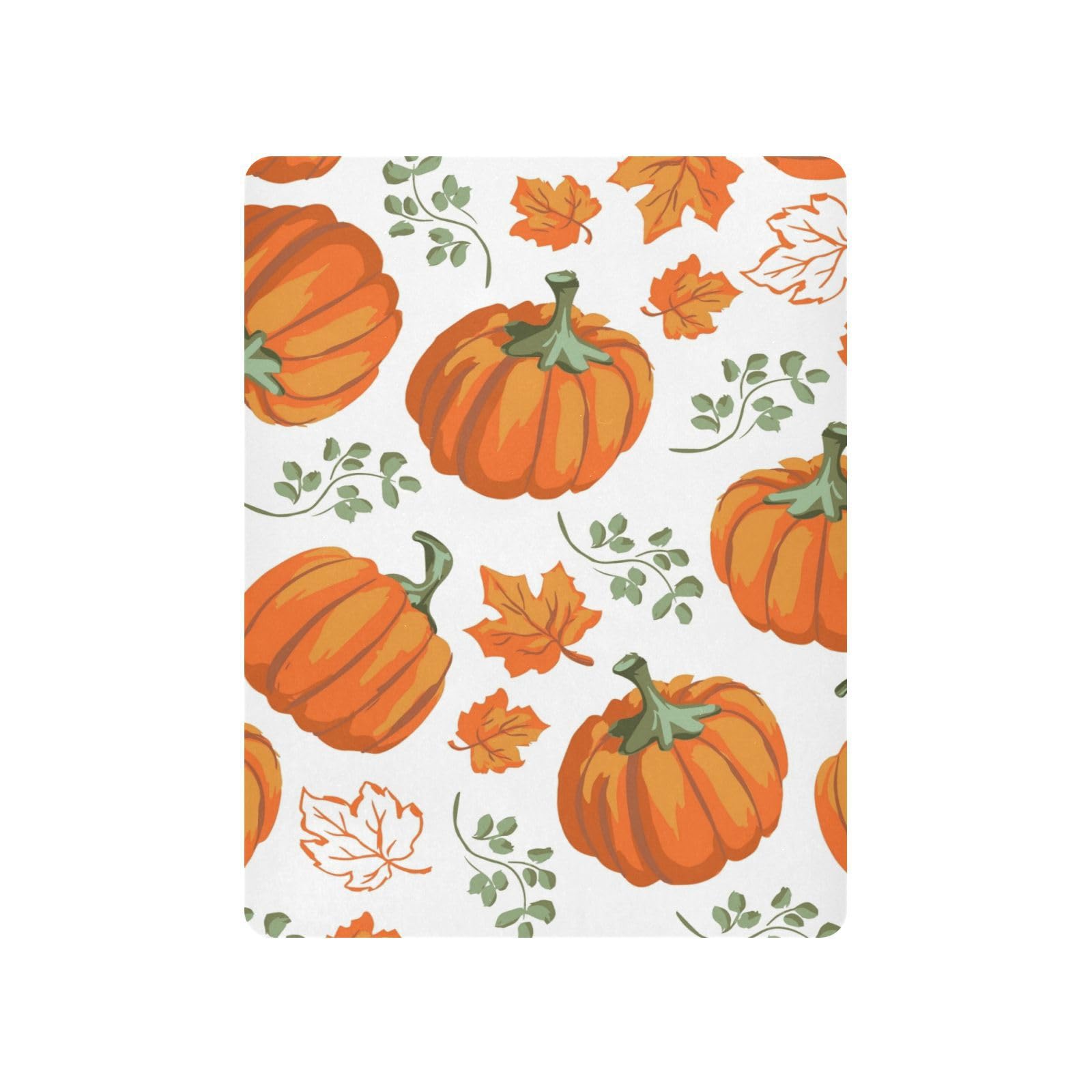 Moudou Autumn Harvest Pumpkin Playard Sheet for Boy Girls, Soft Breathable Fitted Toddler Sheet for Standard Playard Bed Mattress, 39 x 27 x 5 Inch