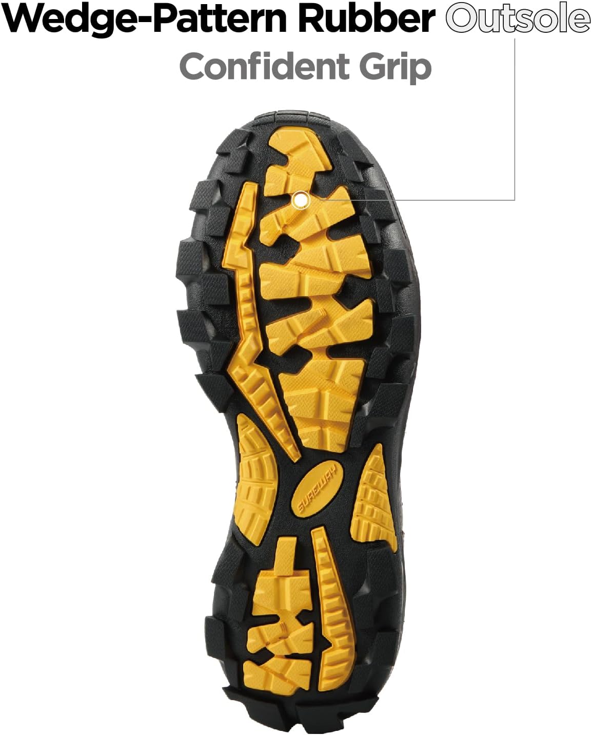 SUREWAY Men's 6" Soft/Steel Toe Lightweight Waterproof Work Boot - Leather,Lace Up,Oil/Slip Resistant Dual-Density Comfortable EH Construction Industrial Ankle Safety Men Work Boots,Roofing, Hunting - Image 6