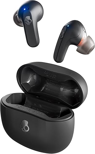 Skullcandy Rail - Auriculares inalámbricos intrauditivos, batería de 42 horas, Skull-iQ, habilitado para Alexa, micrófono, funciona con dispositivos