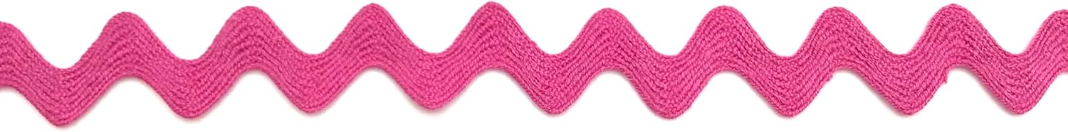 Powerhouse Pink 9/16" (14 mm) 100% Cotton RIC Rac – 25 Yards – Colorfast Sewing Trim for Clothing, Quilting, Home Décor & DIY Crafts | Vintage Cotton