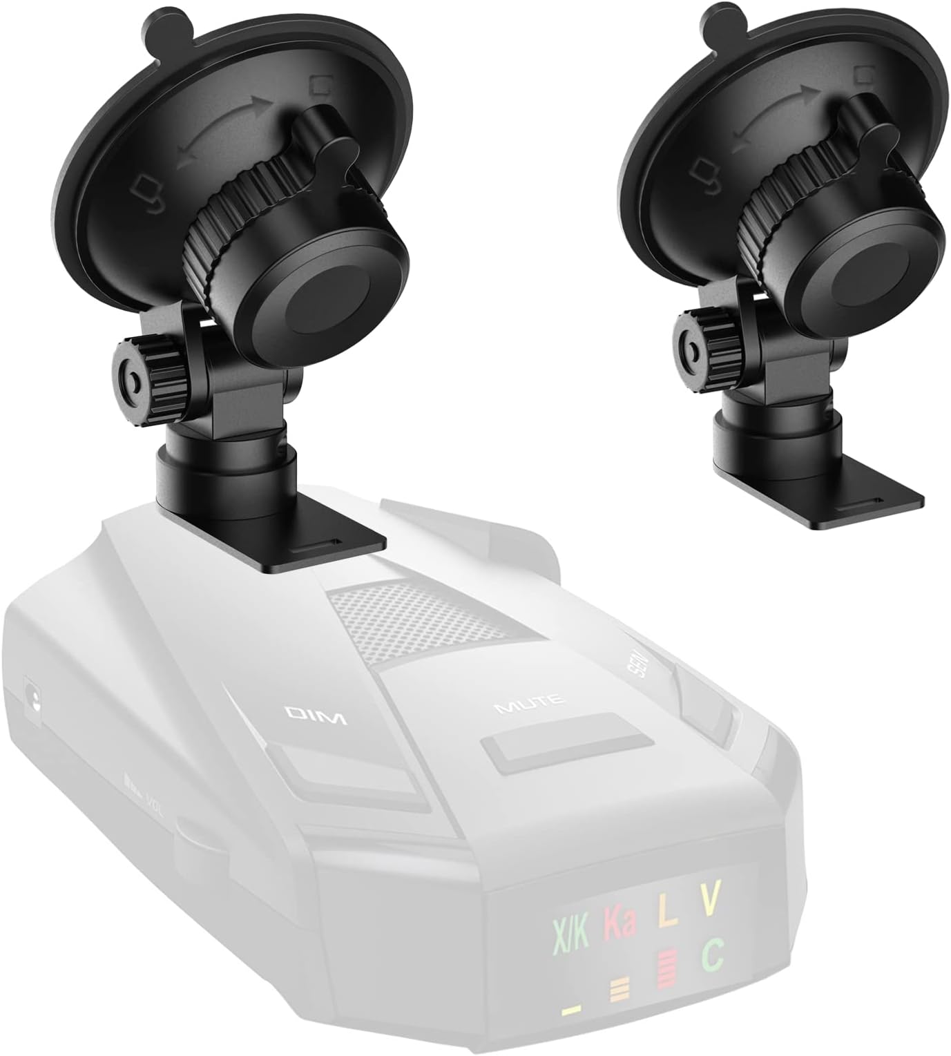 Cobra Radar Mount, Suction Cup Holder for Windshield & Dashboard, Compatible with iRadar ESD SPX RAD 480i 450 380 7800BT Detectors