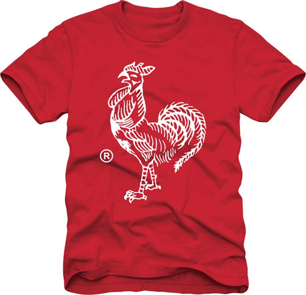 Tuong Ot Sriracha Sauce Rooster Logo Red Huy Fong Foods Adult T-Shirt Tee