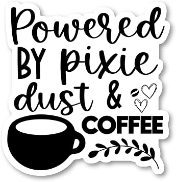 Coffee Lovers Sticker 2 Pack Coffee Lovers Stickers - 2.5 Inches Vinyl Laptop Stickers - for Laptop, Phone, Water Bottle, Car & More Decal S215888