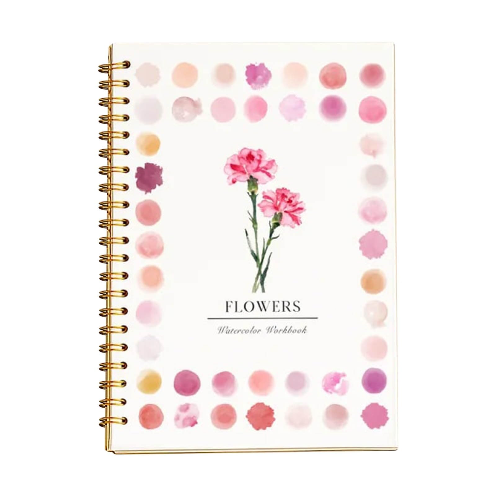 Watercolor Workbook with 12 Nature Scenes Painting Beginner Friendly Coloring Book Art Crafts for Creative Exploration Gift Teens (Flowers)