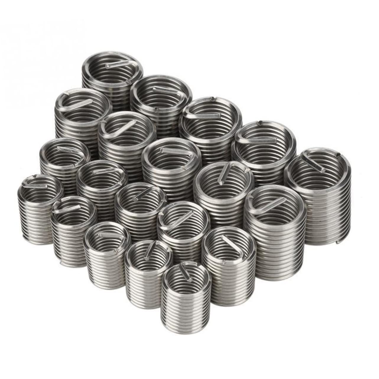 STOBAZA Easy Install 20pcs Wire Thread Repair Inserts - Steel Thread Cover Fittings