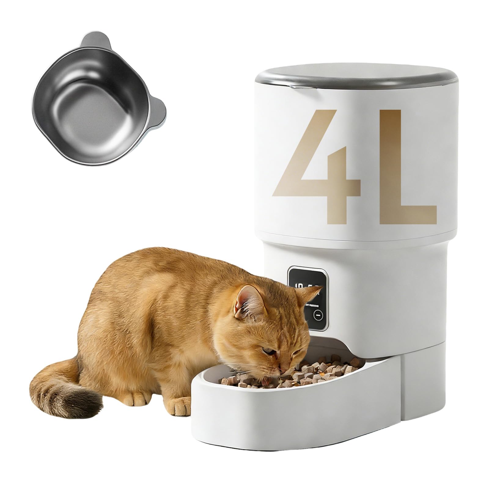 Amazon | [Keranixy] 犬 猫 自動給餌器 うさぎ 4L大容量タイマー式 [Wi