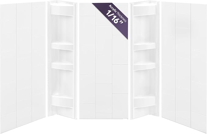 White Acrylic Tub Wall Surround D32 x W60 x H58