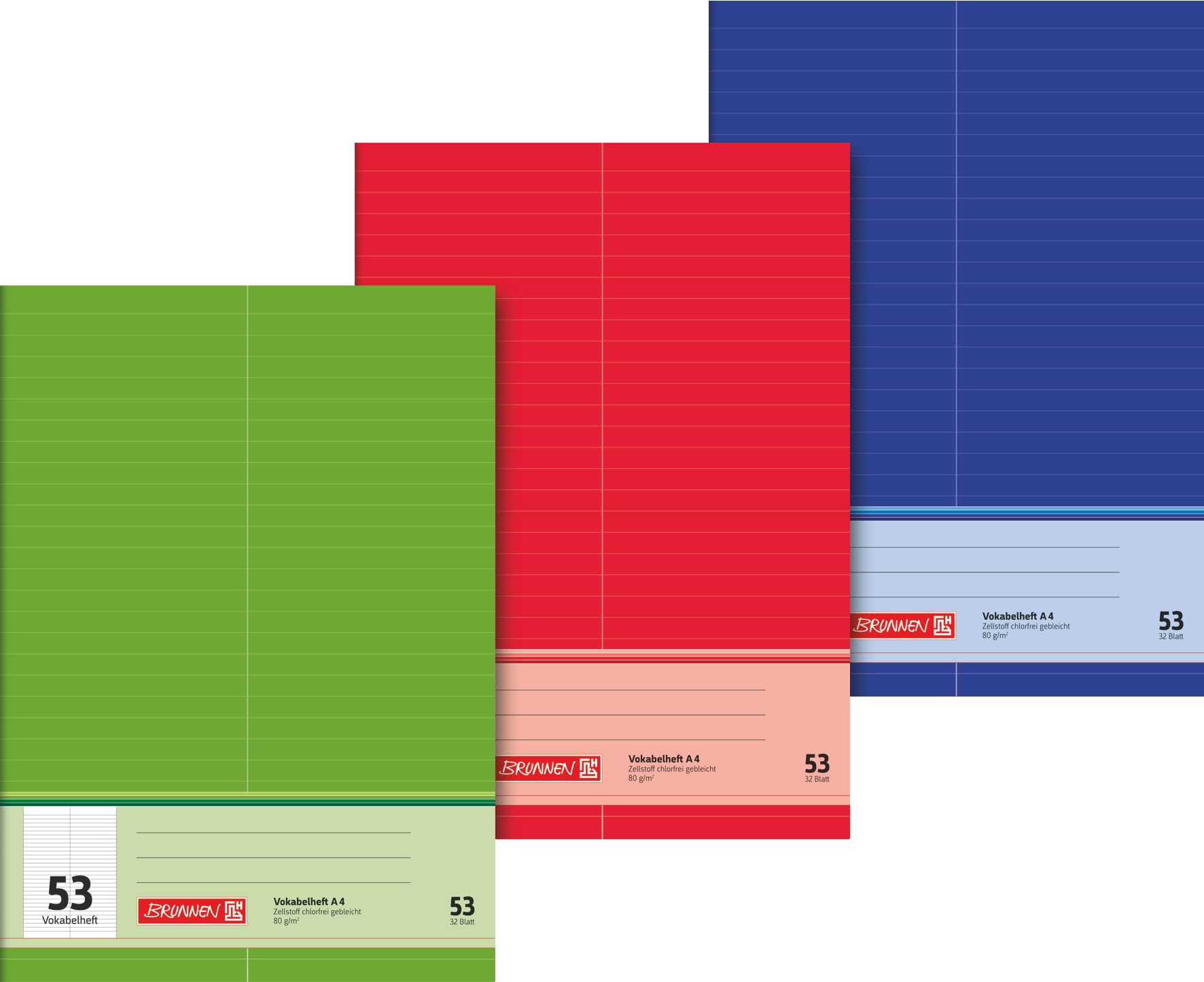 BRUNNEN Vocabulary Book A4 Ruling Style 53 32 Sheets Assorted
