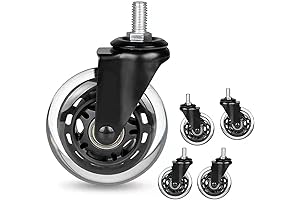 Heavy Duty 5/16 Threaded Caster Wheels Upgrade Your Office Chair & Hardwood Floors