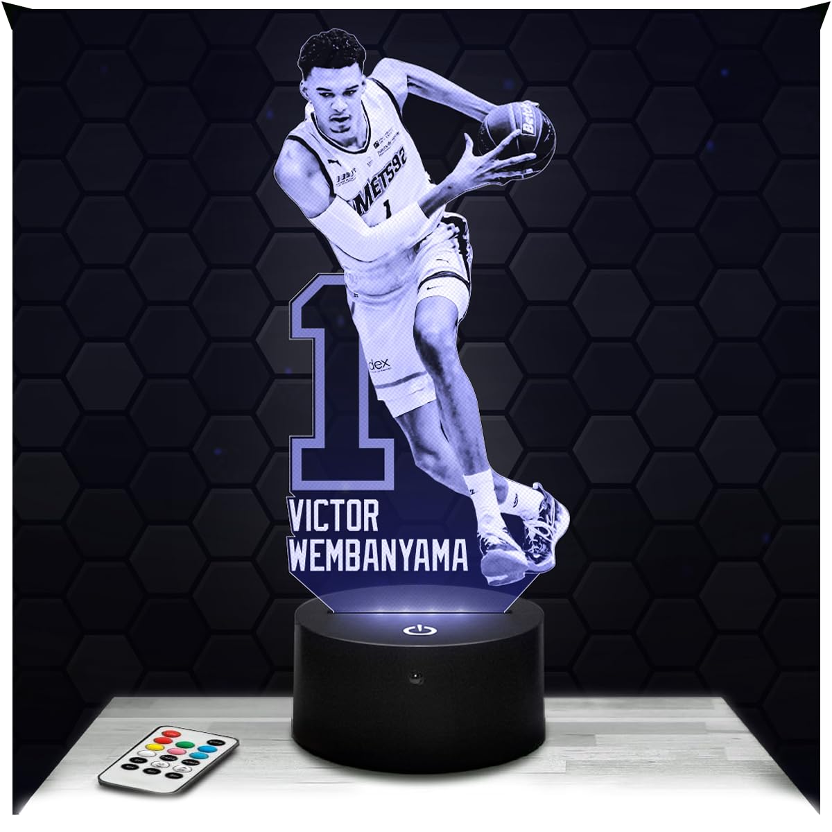 Lampephoto.fr - Victor Wembanyama 3D Lamp, Night Light Basketball USA, Gift Idea for Men, Victor Wembanyama Basketball Object, Night Light, Room Decor, Original Christmas Gift Idea, Gifts TOP