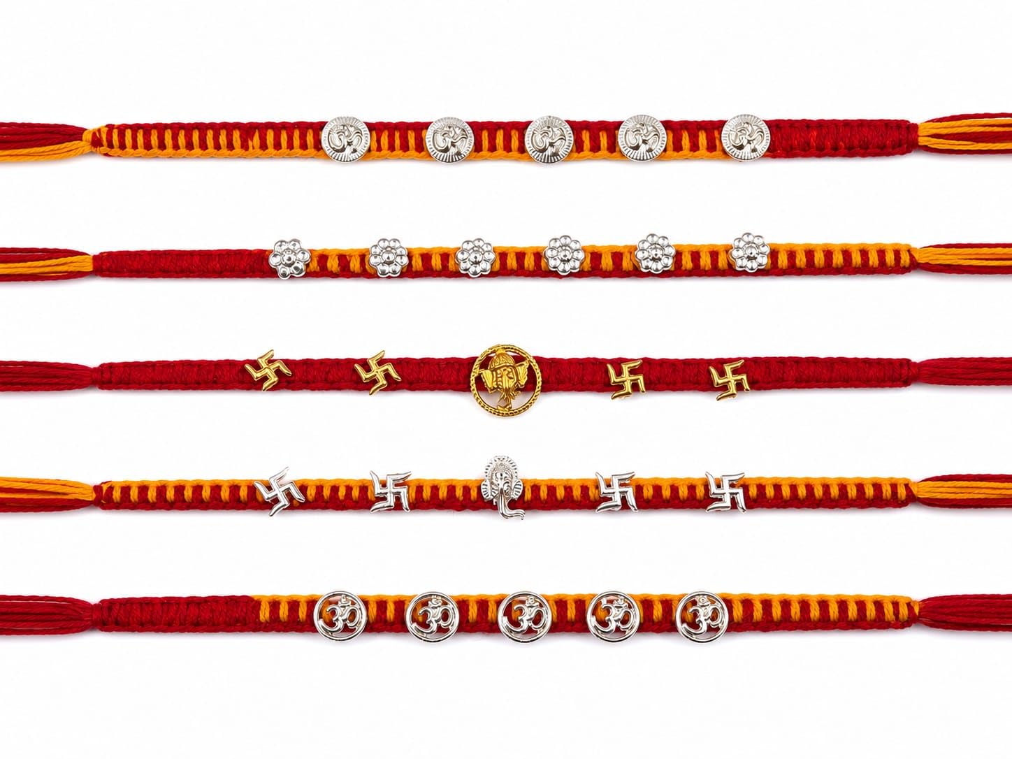 Assorted Set of 5 Handmade Dora Rakhi for Bhaiya and Bhabhi with Roli Chawal-image-37