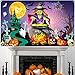 Blulu Halloween Photography Backdrop Mural Witches Backdrop Tomb Pumpkins Bat Spider Party Background Banner for Halloween Party Decor Wall Supplies