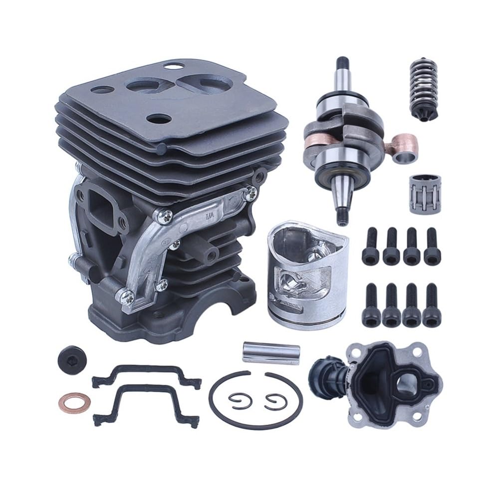 Kit cylindre piston 42 mm et vilebrequin pour réparer perte puissance tronçonneuse