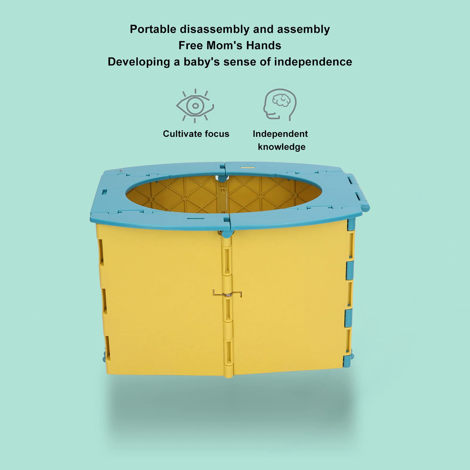 Portable Potty for Toddler Travel Foldable Toddler Toilet Seat Travel Potty Training Toilet for Boys Girls Mobile Folding Toilet for Car Camping - Image 3
