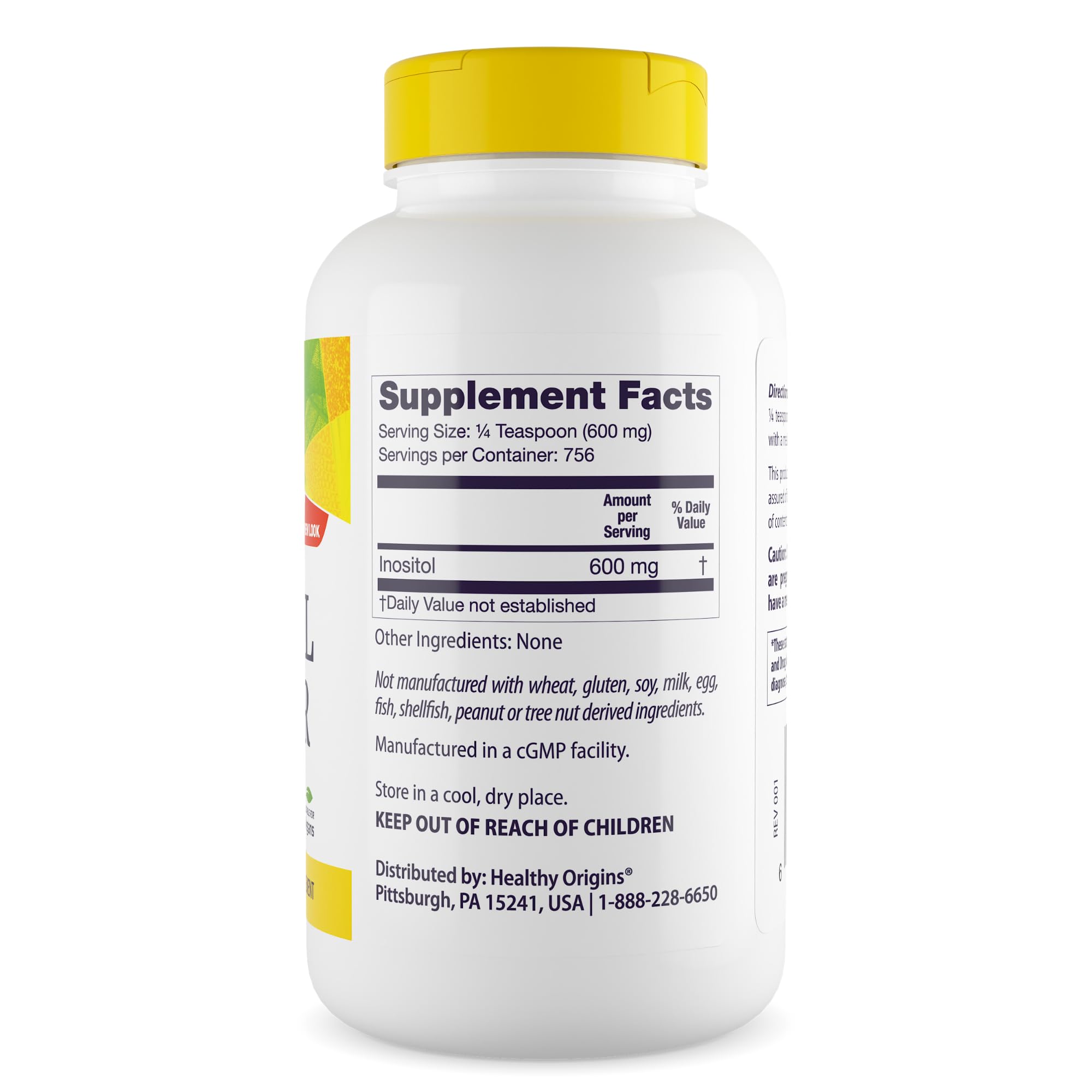 Healthy Origins Inositol Powder, Vitamin B8, 454g (16 Oz) — Amazon image 2