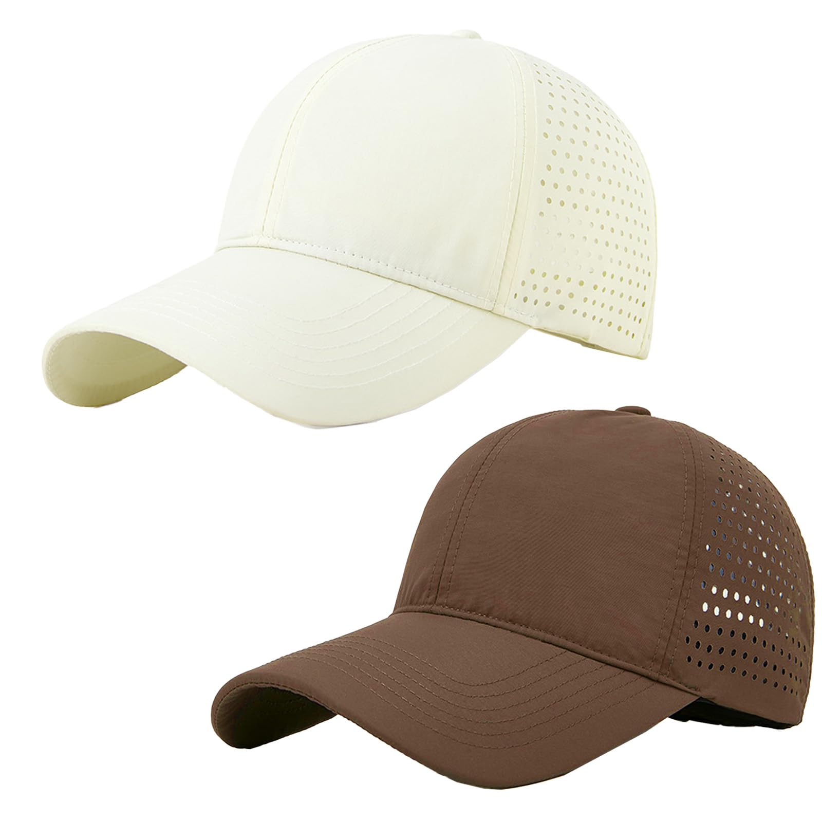 2 Pack Baseball Caps, Breathable & Lightweight Hats for Men Women, Quick Dry Mesh for Sports, Golf, Running