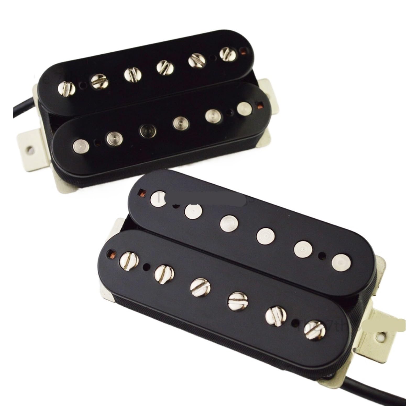 Juego de pastillas Humbucker Alnico 5 con mástil SH2 y puente SH4 for guitarra eléctrica, Jazz JB, espaciado entre polos de 50 mm, cable de 4 conductores