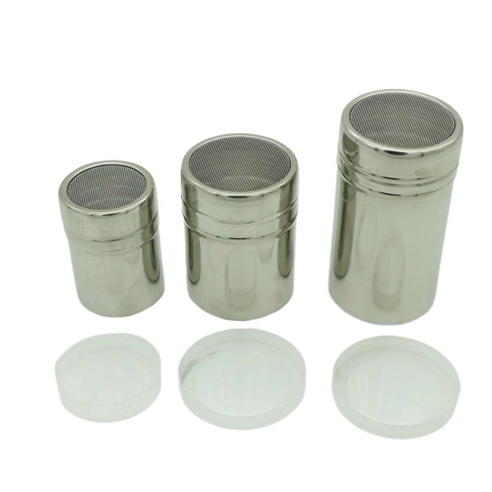 1 Juego (3 Piezas) de coctelera café Acero Inoxidable para Casa | Filtros de tamiz de azúcar, espray de espuma, herramientas for barbacoa y pastel de cocina con tapa