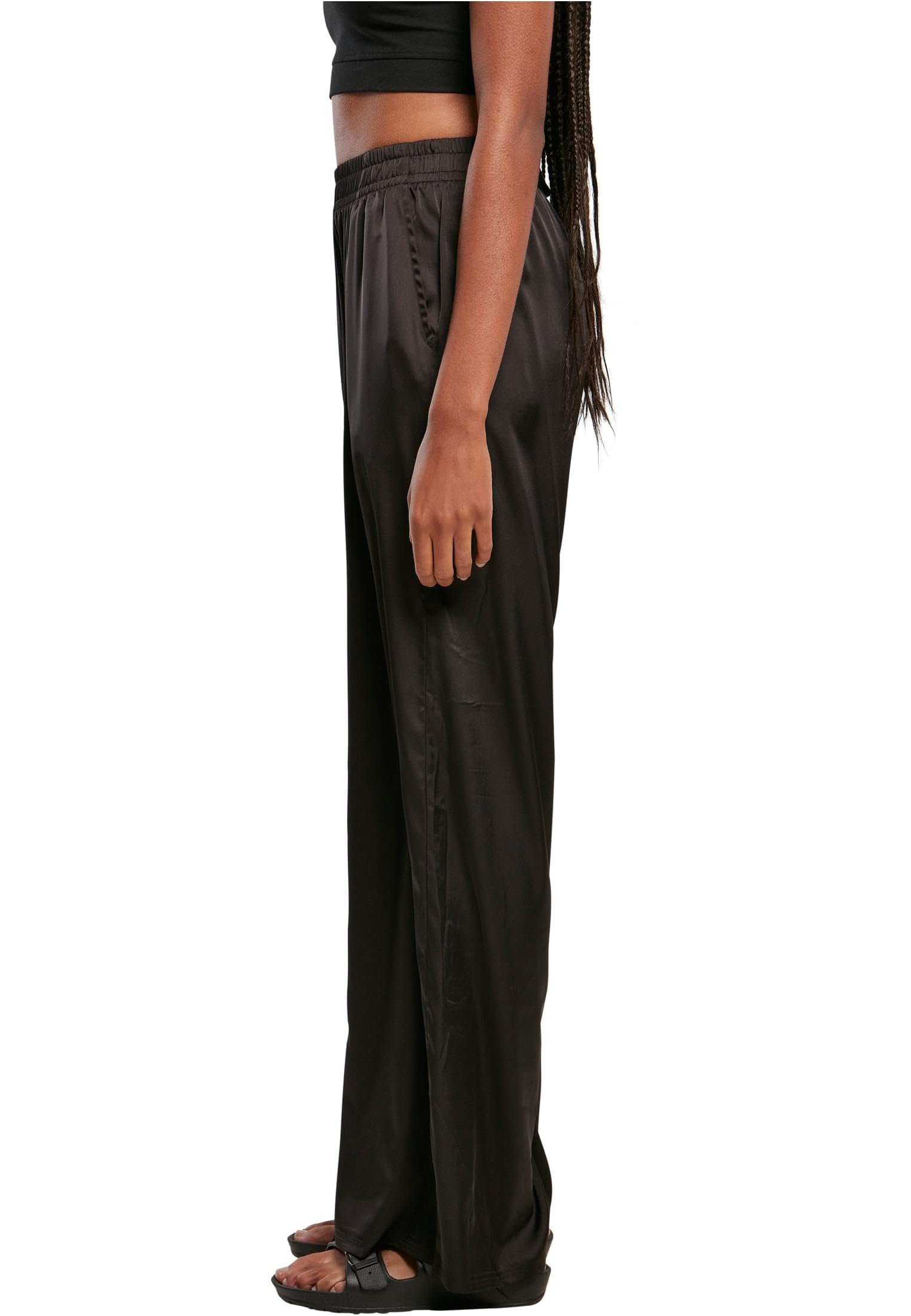 Urban Classics Damen Ladies Satin Wide Leg Pants