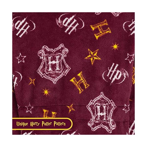 Harry Potter Bademantel Kinder Jungen, Fleece Morgenmantel für Kinder, Hogwarts Gryffindor Slytherin Bademantel – Bild 6