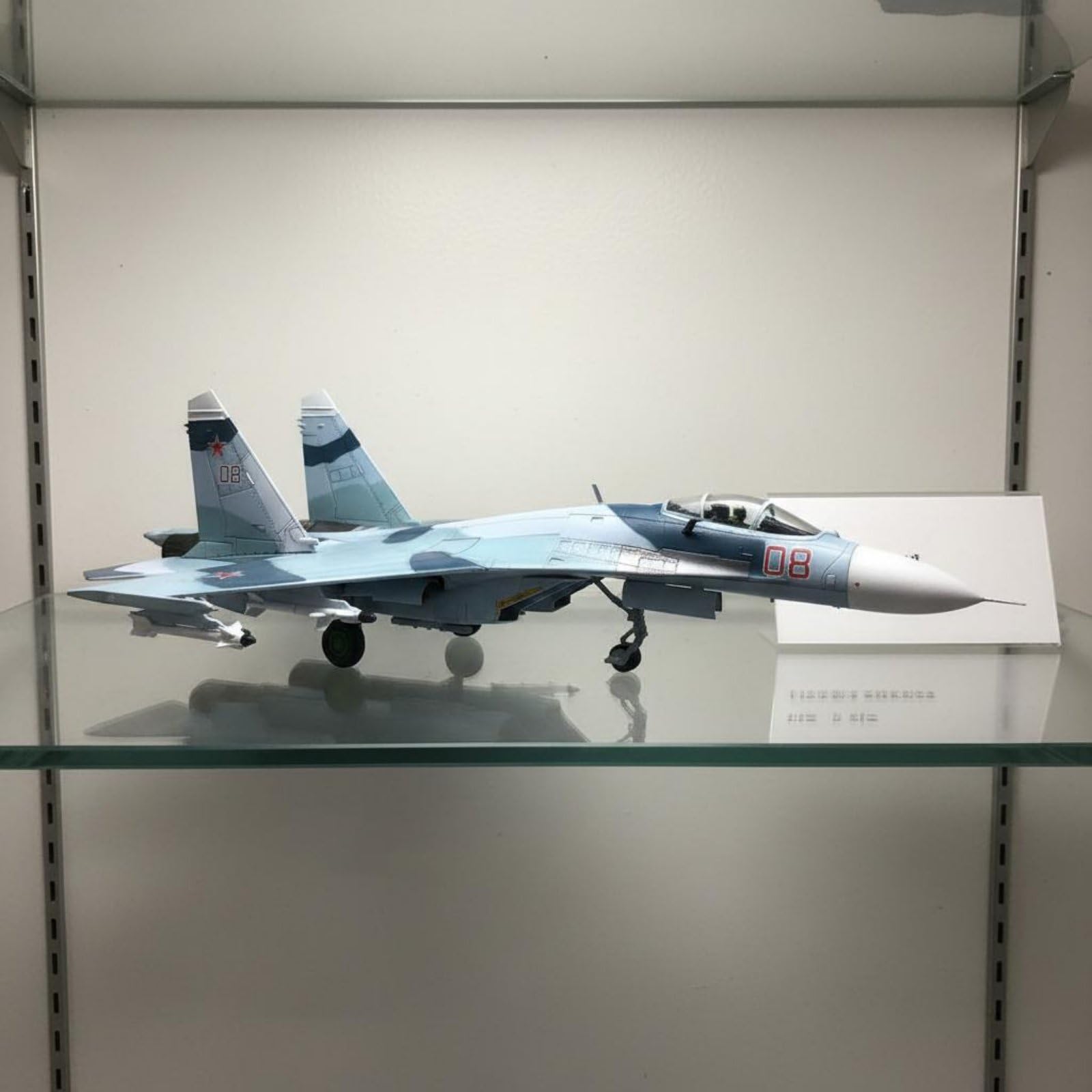 Aerei Militari Modello Aereo Caccia Jet da Combattimento Velivolo in Miniatura Aereo da Collezione con Base Espositiva E Postura Dinamica Fusoliera in