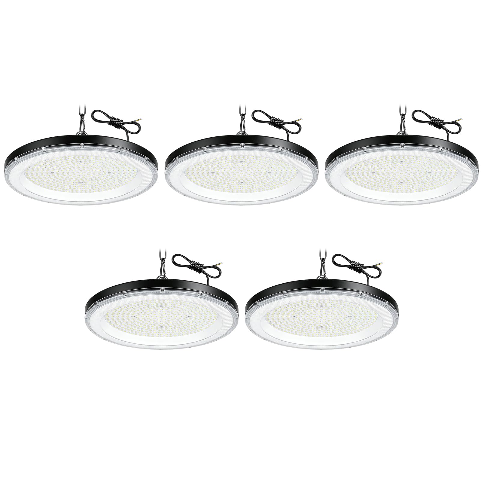 5 Stück 800W UFO LED High Bay Light, Hallenstrahler 80000LM, 6500K Kaltweiß UFO LED Werkstattlampe, IP65 Wasserdichte Industrielampe High Bay Licht für Fabriken,Garage,Lagerhaus