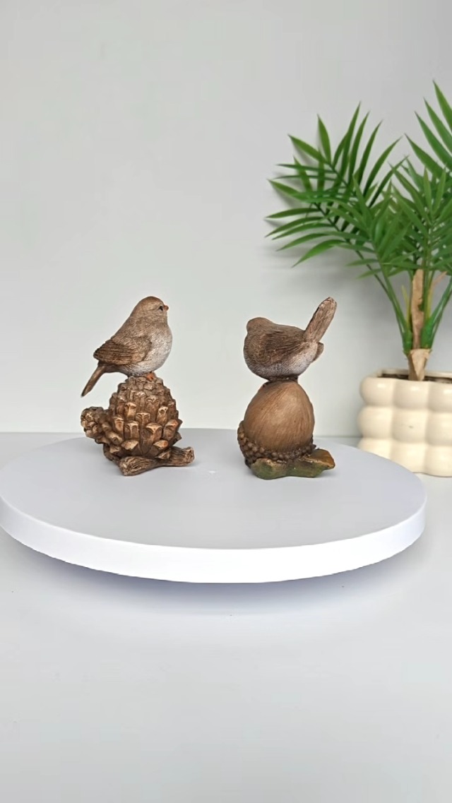 Figuritas de Pájaros Artpaul en Resina para Decoración de Hogar miniatura 7
