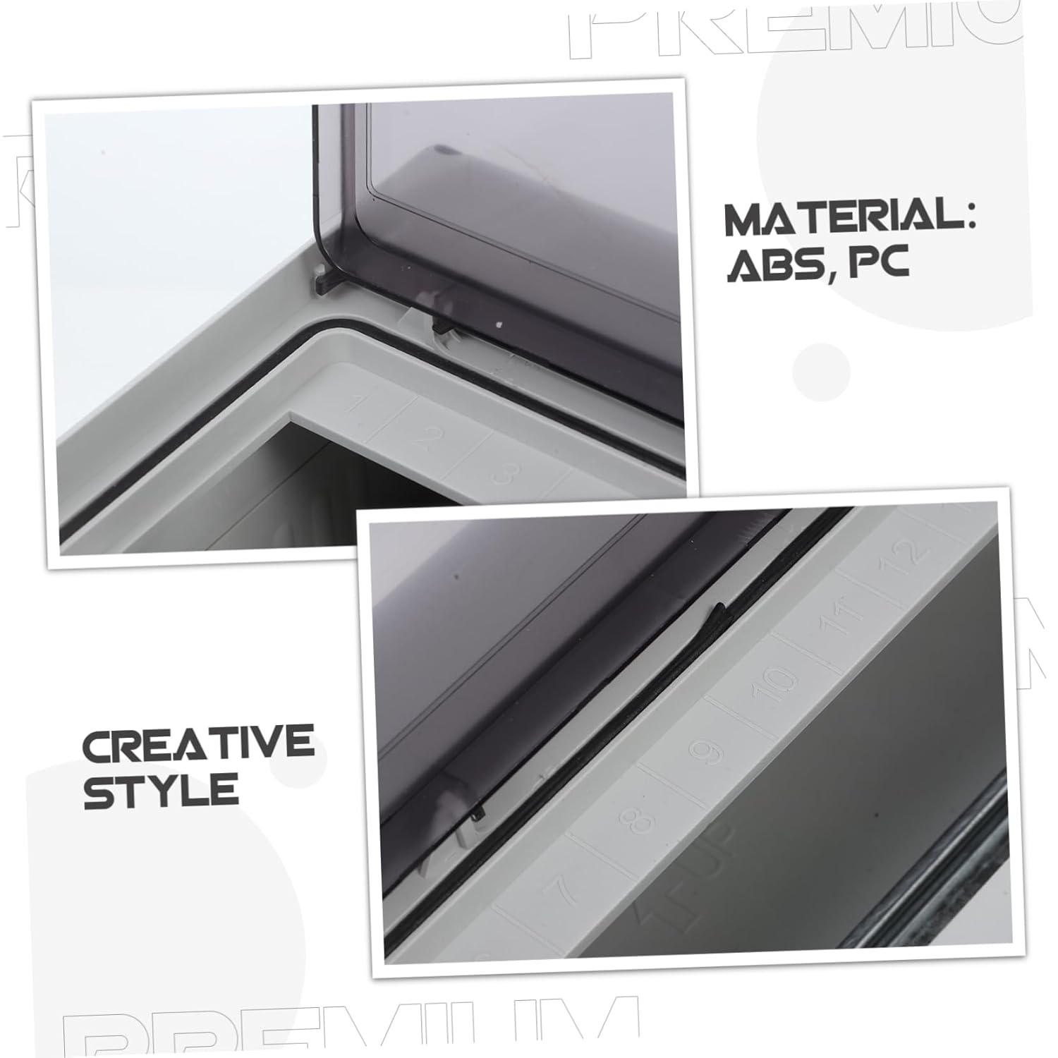 Abs Cover Electrical Box Way Distribution Protection Box for Circuit Breaker Indoor Wall-Mount Electrical Enclosure Standard Rail for Circuit Management