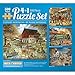 Bits and Pieces - Multipack of Four (4) 4-in-1 500 Piece Jigsaw Puzzles for Adults - Puzzles Measure 16