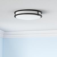 Vista 2 de hykolity Lámpara de techo LED regulable de 16 pulgadas, bronce aceitado, 36 W, 2200 lm, 2.7/3/3.5/4K/5K ajustable, ángulo de luz de 120°, CRI90