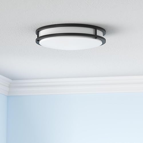 Miniatura 2 de Lámpara de techo LED regulable de 16 pulgadas, bronce aceitado, 36 W, 2200 lm, 2.733.54K5K ajustable, ángulo de luz de 120, CRI80, lámpara de techo