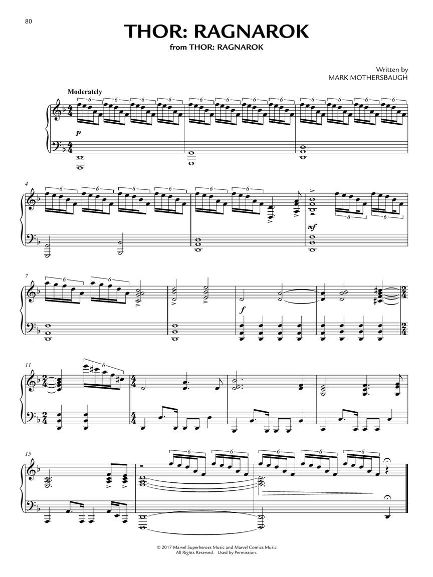 Marvel Piano Solo Collection.