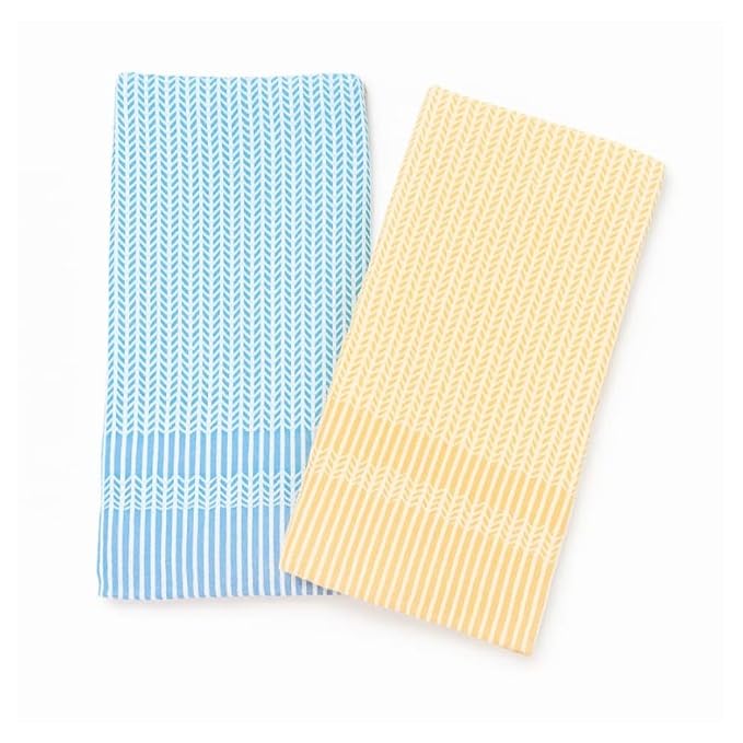 Cotton Large Size Bath Towels | 500 GSM |Quick Dry & Absorbent Towels for Bath, Travel, Gym & Beach| Pack of 2 | Lightweight | Skin Friendly | Multicolor (Yellow)