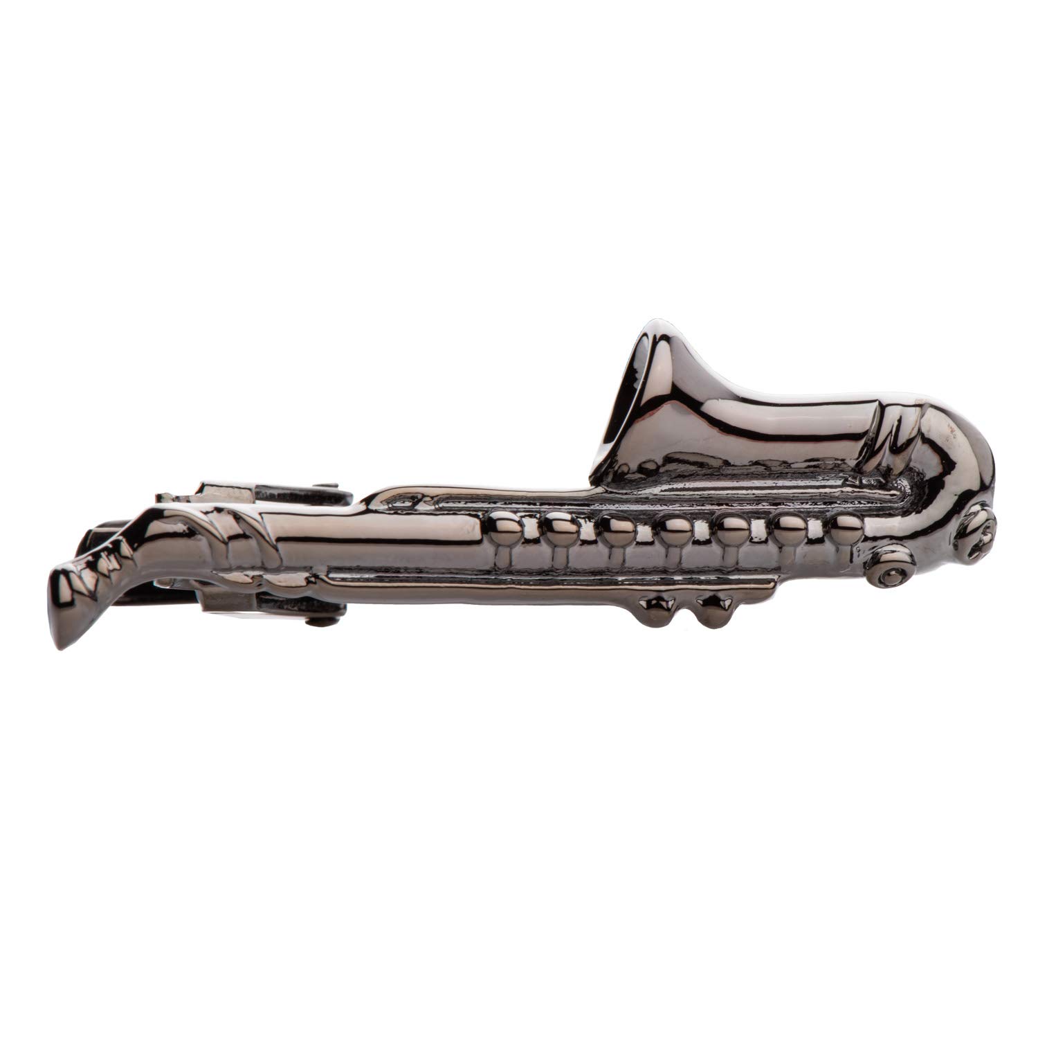 the tie hub Saxophone Gunmetal Tie Bar – Music-Inspired Tie Clip for Men, Formal Wear-picture-17