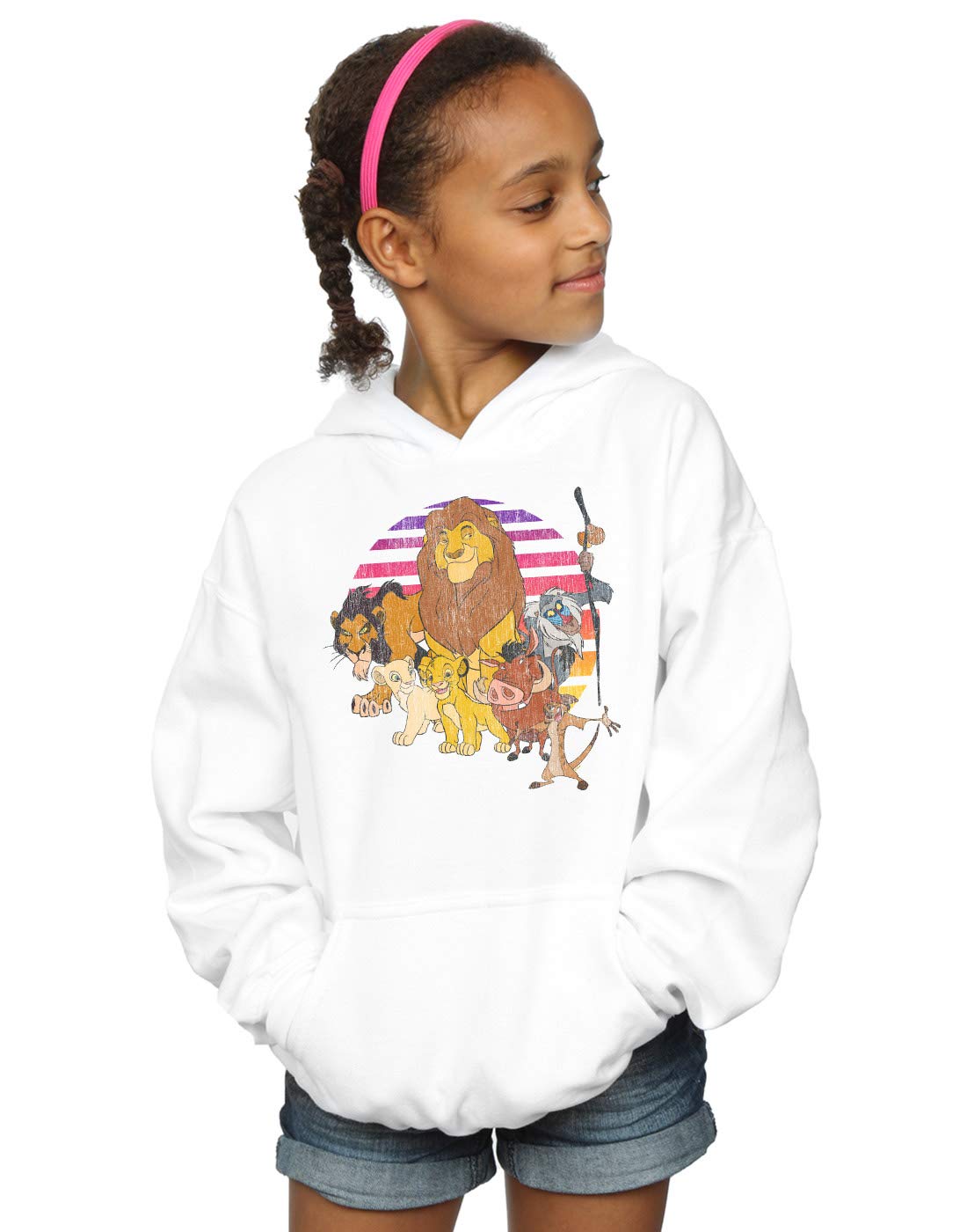 Absolute Cult Girls White Disney The Lion King Pride Family Hoodie 9-11 Years
