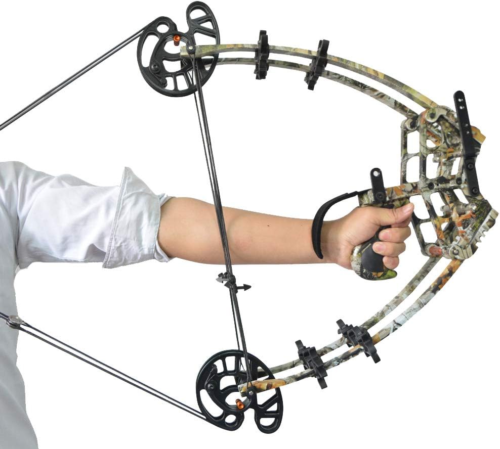 AMEYXGS Archery Compound Bow Dual-Purpose Steel Ball Hunting Bow 45lbs Triangle Bow Catapult for Outdoor Hunting Fishing for LH and RH