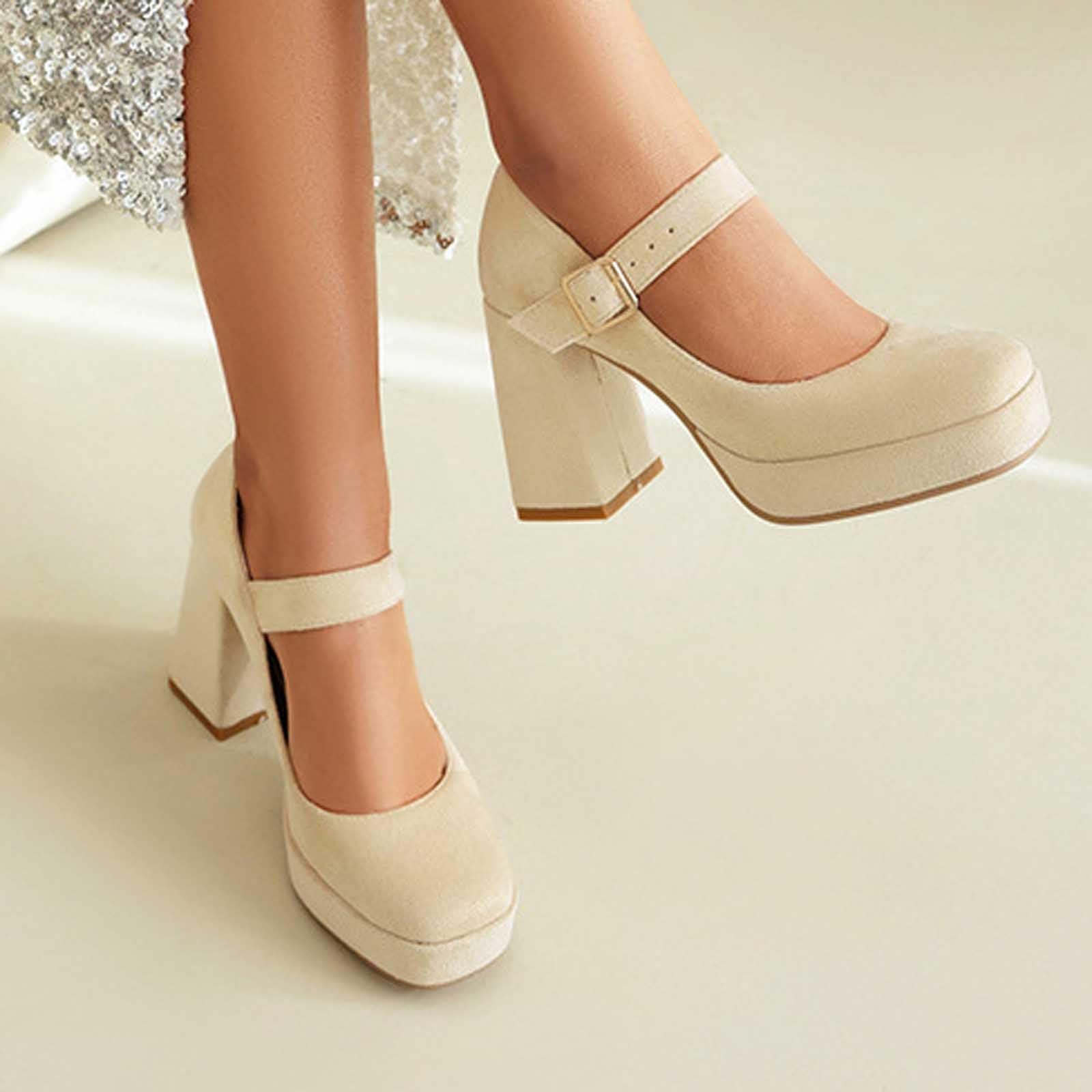 Damen Mandelspitze Dirndl Schuhe Mit Riemchen Geschlossene Runde Zehe Dirndl Halbschuhe Sommer Tanzschuhe Oktoberfest Klassisch Sandaletten Festliche Oktoberfestschuhe